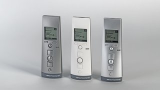 Schlotterer Funkhandsender in Weiß und Silber