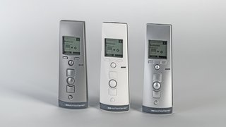 Schlotterer Funkhandsender in Weiß und Silber