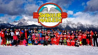 Gruppenfoto Skiklub Gruppenfoto Skiklub mit Logo