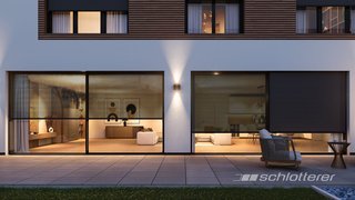 Rendering Textiler Sonnenschutz Charcoal aussen